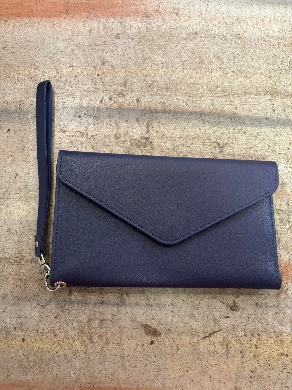 American Eagle Outfitters Navy Envelope Wristlet Clutch